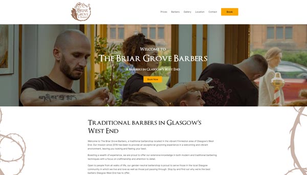 Web Design for Barber Web Design for Barber